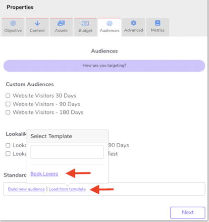 3. Load Template