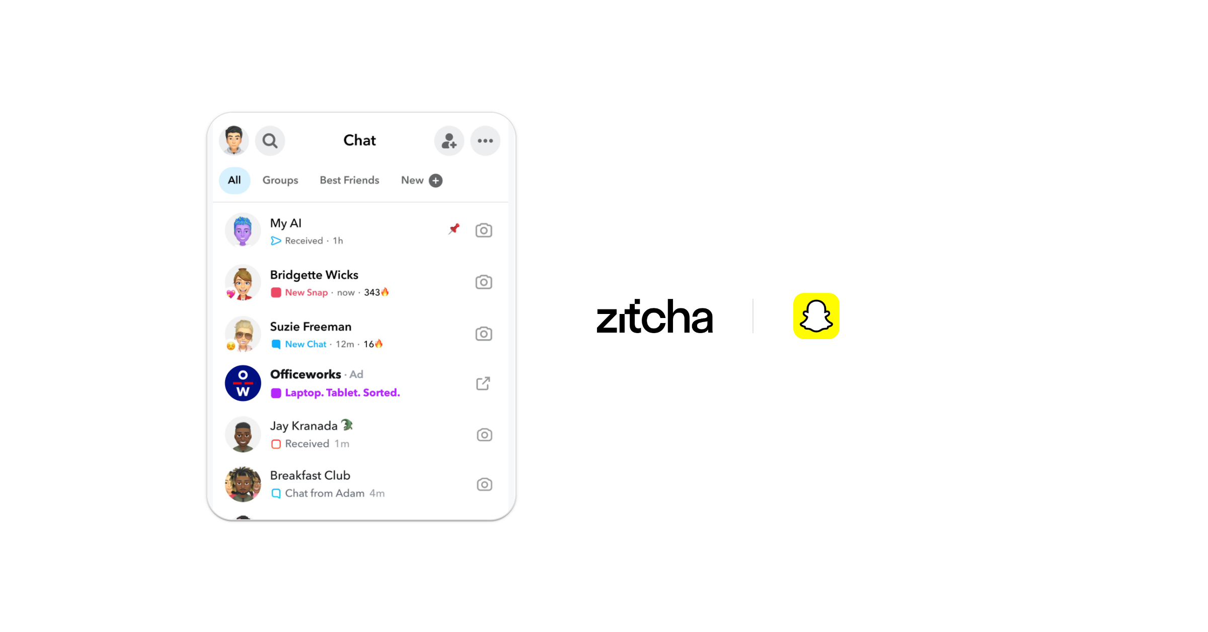 Snapchat is now integrated into Zitcha retail media platform